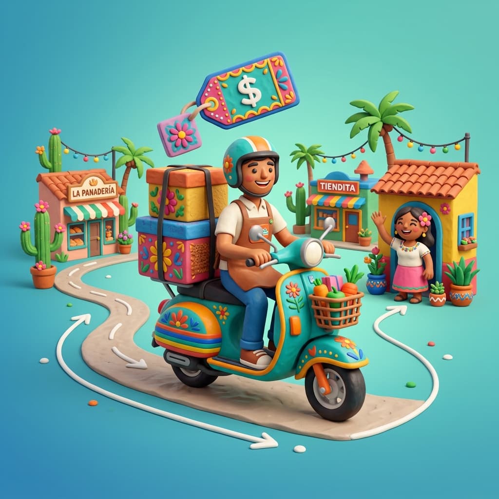 Ilustraci�n de cu�nto cobrar por env�o a domicilio